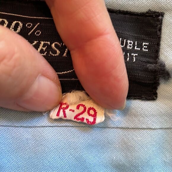 Vtg 70s baby blue double knit polyester pants - Picture 7 of 7